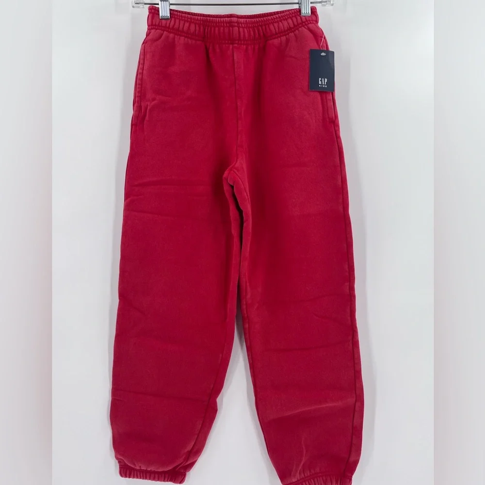 Gap Kids VintageSoft Relaxed Joggers red medium size 8